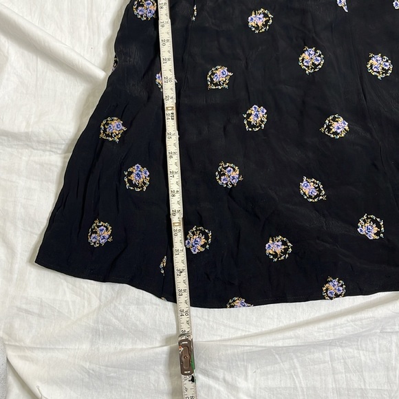 Free People Women's Mockingbird Floral Lace Plunge Mini Dress size 4 Punk Goth - Picture 9 of 15